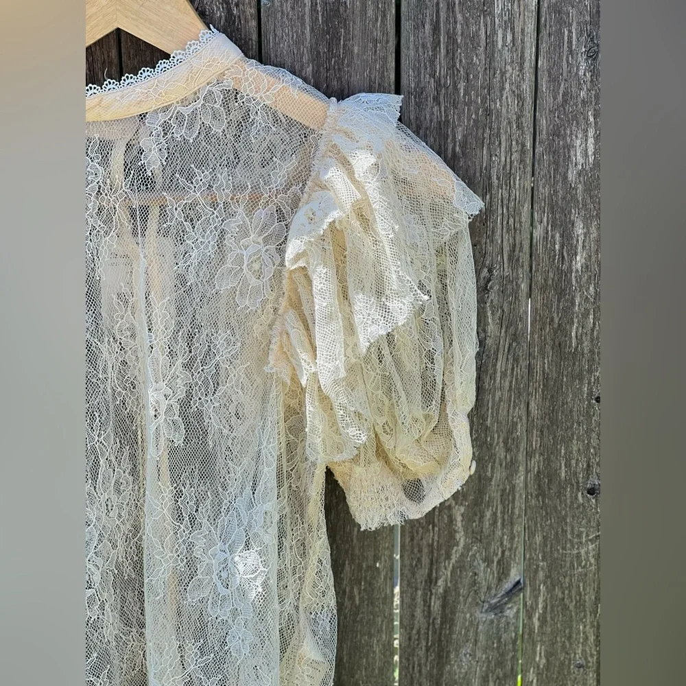 FREE PEOPLE SECRET ADMIRER LACE Top NWT